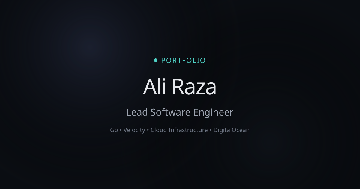 Ali Raza | Lead Software Engineer